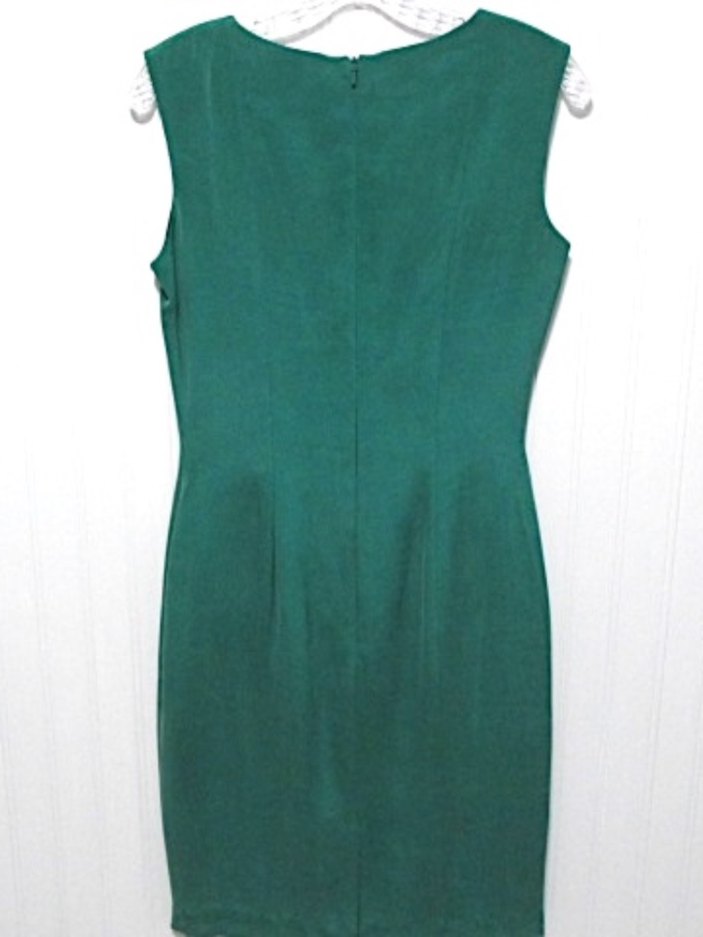 Patrick Collection NWOT Y2K Asymmetrical Teal Silk Dress, Size 4 - Picture 4 of 8